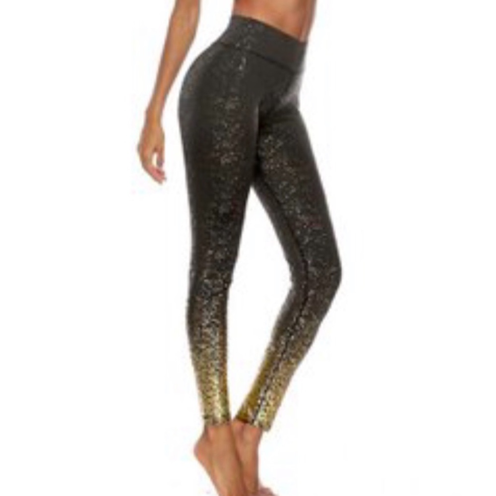 ☀️2/$20 Pantalon Ombré Glitter HighWaist Leggings